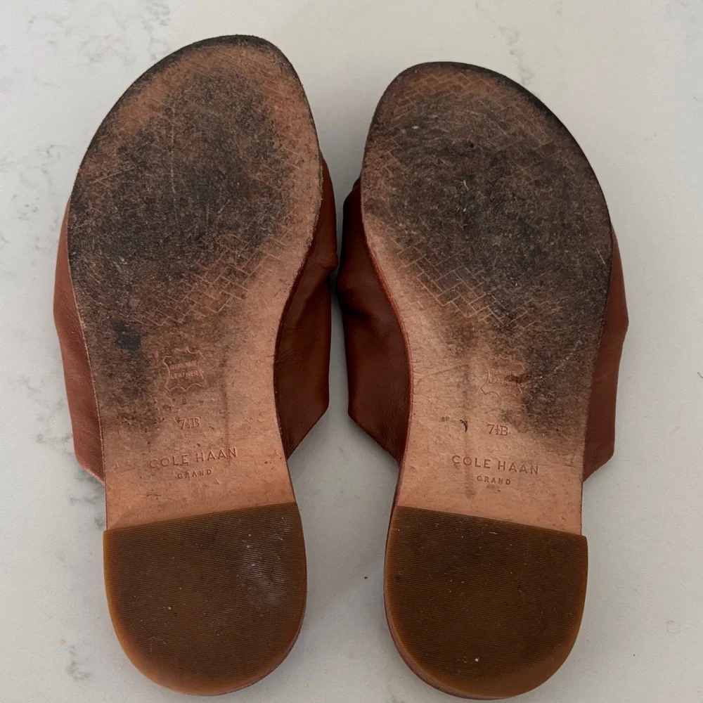 Cole Haan Women's Tan Leather Mules - Picture 7 of 7